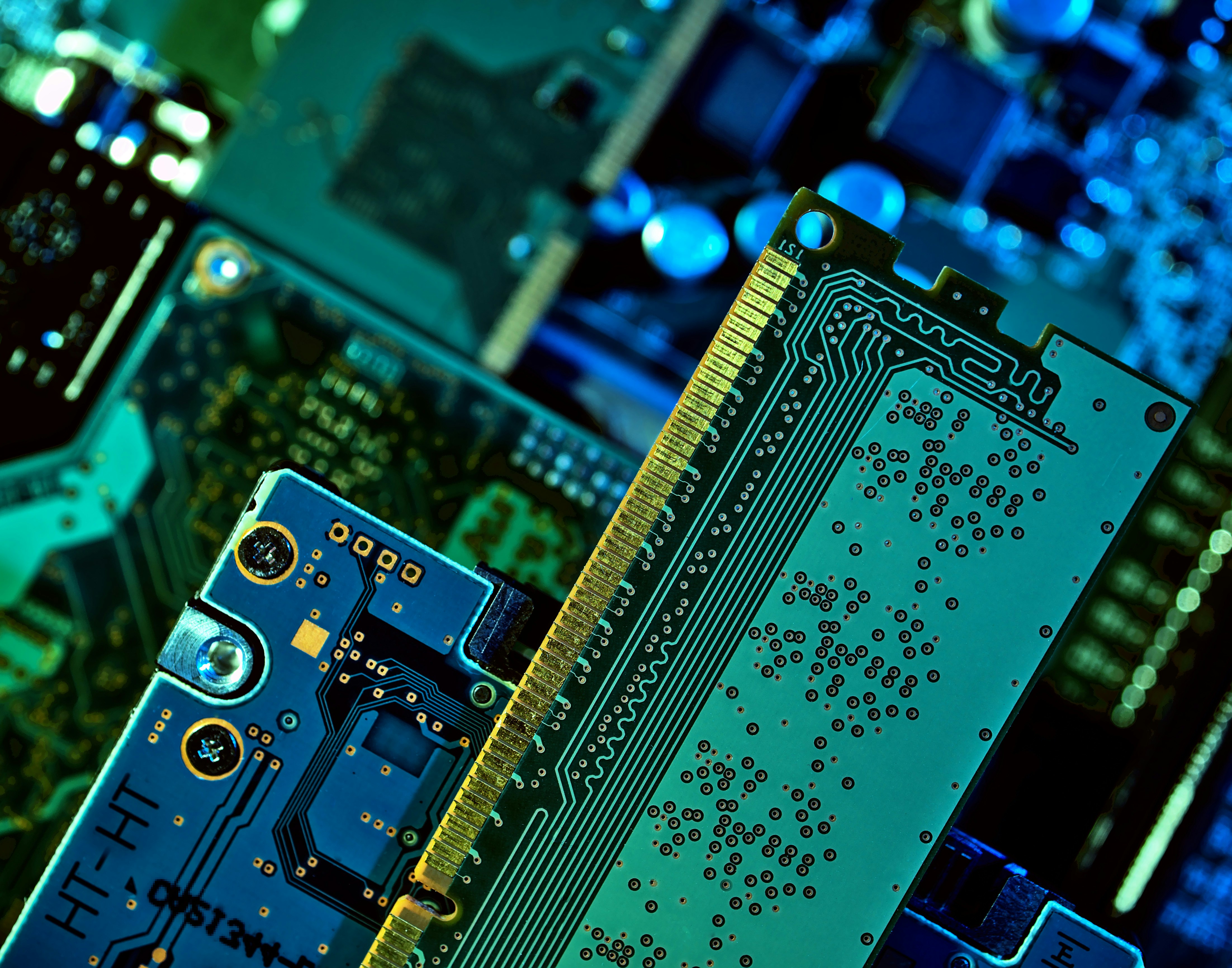 Nahaufnahme einer elektronischen Platine